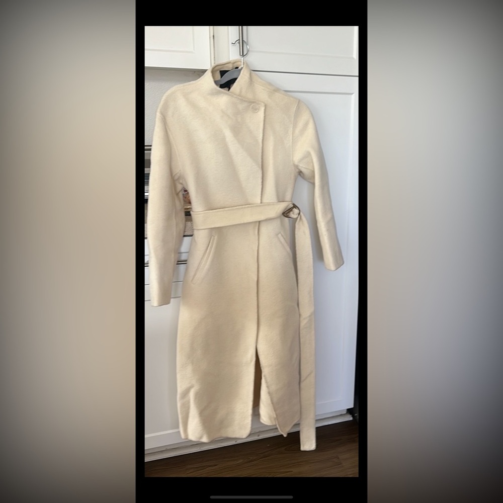Maje double faced wool coat .